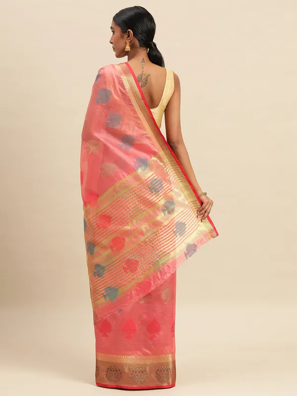 Lite_Gajari_Organza_Silk_Saree